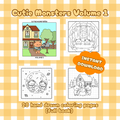 **DIGITAL PRODUCT** - Cutie Monsters Volume 1 - Full Coloring Book