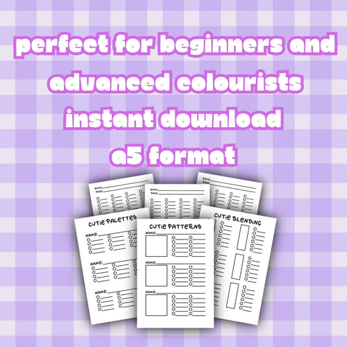 **DIGITAL PRODUCT** - Cutie Coloring Practice  - Printable Practice Pages