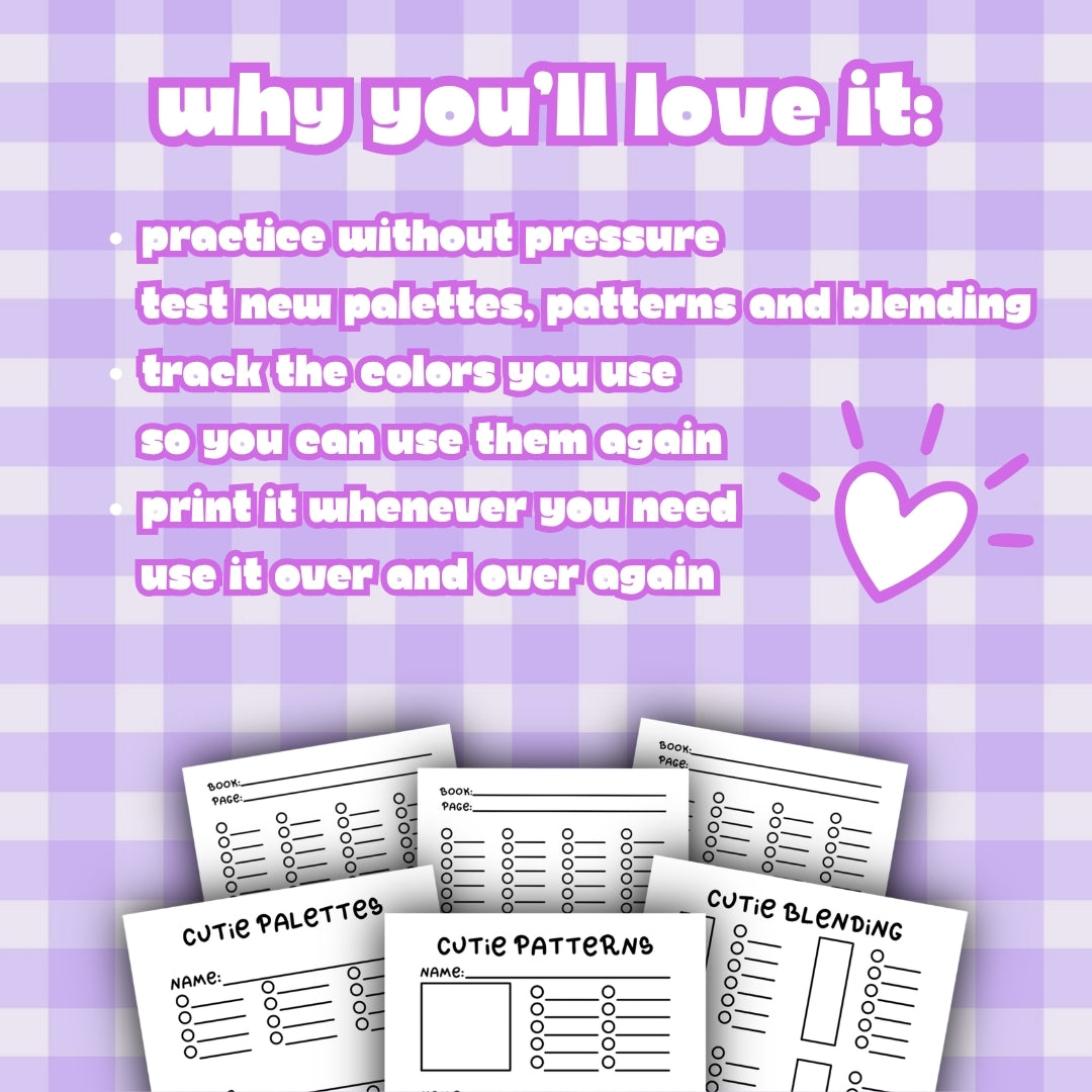 **DIGITAL PRODUCT** - Cutie Coloring Practice  - Printable Practice Pages
