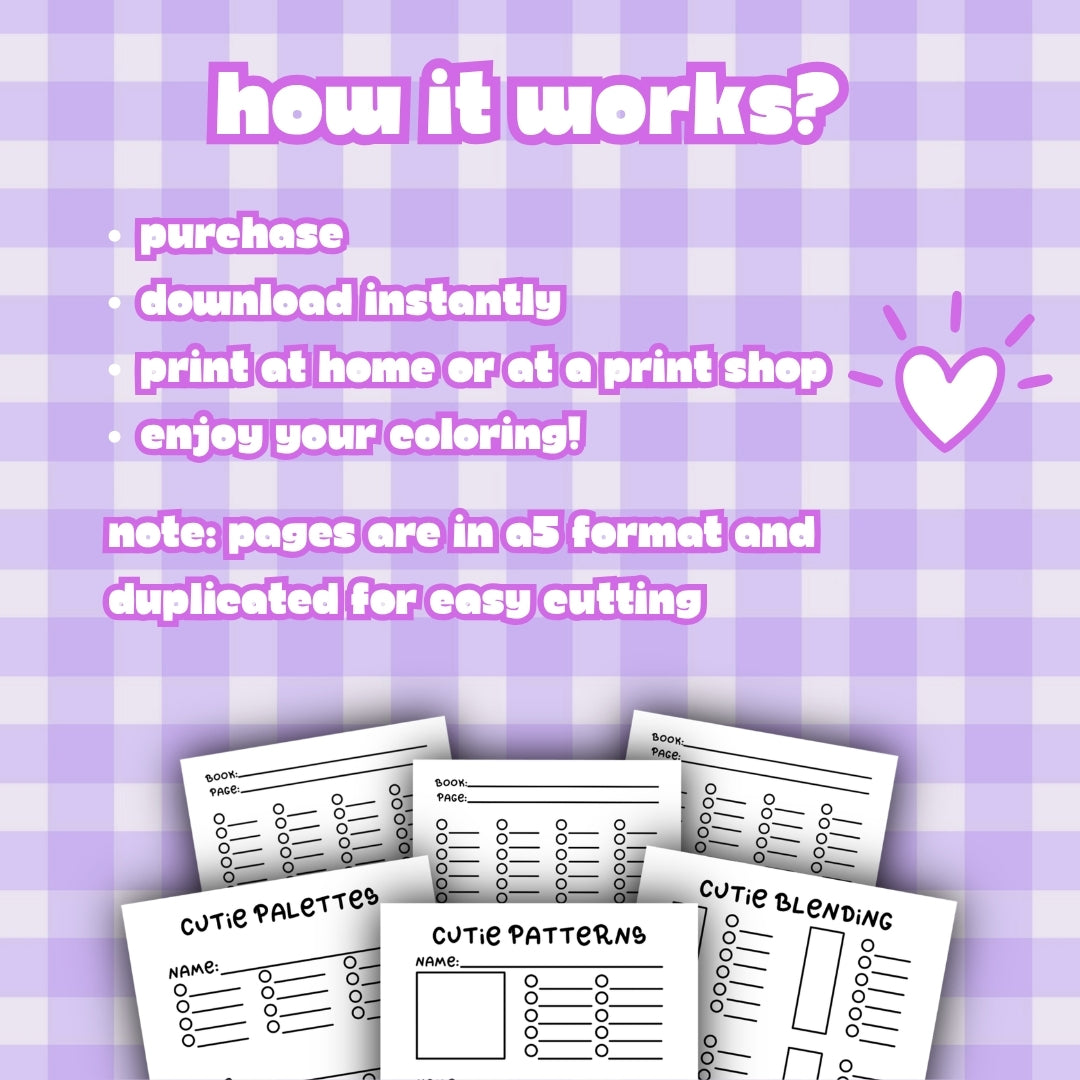 **DIGITAL PRODUCT** - Cutie Coloring Practice  - Printable Practice Pages