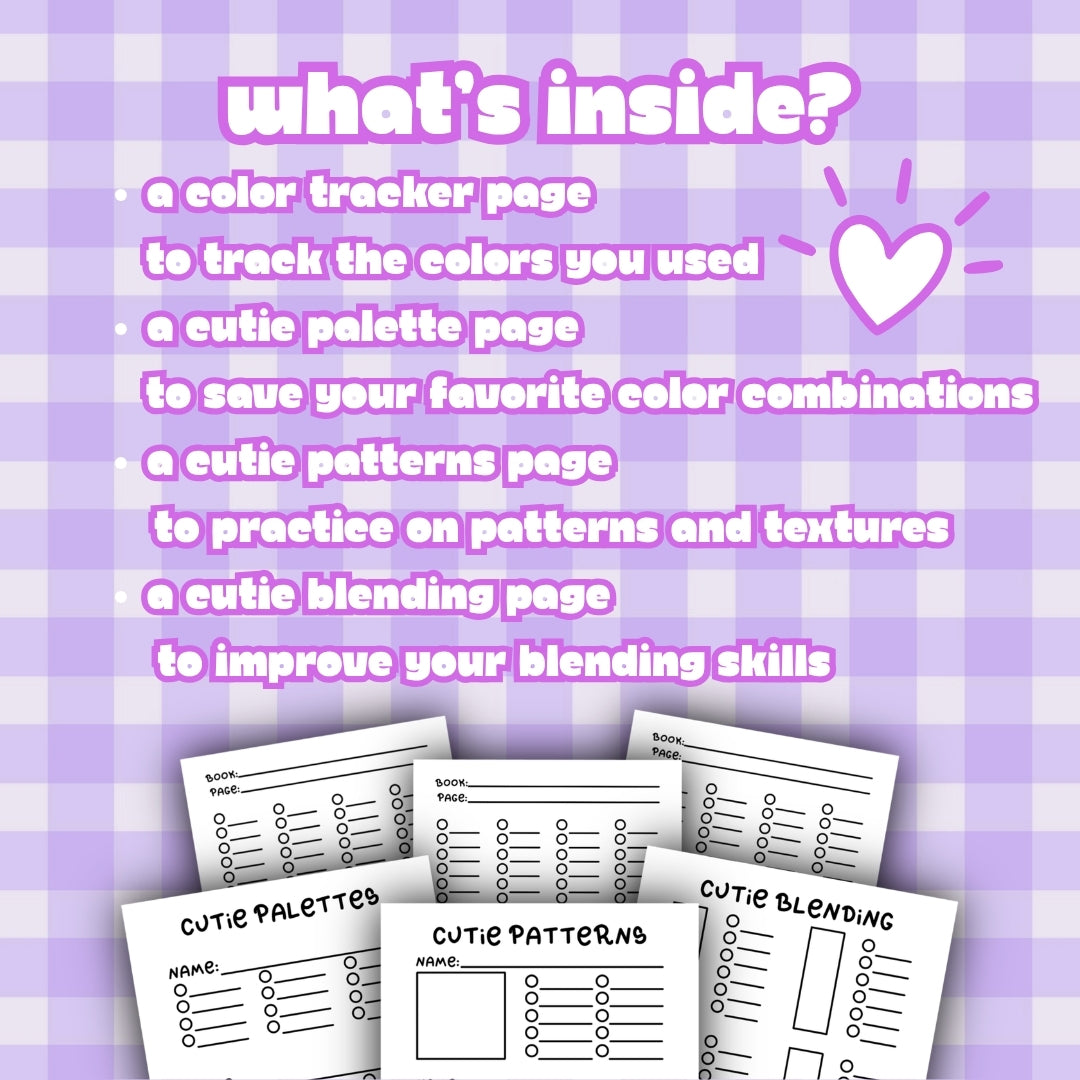 **DIGITAL PRODUCT** - Cutie Coloring Practice  - Printable Practice Pages